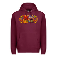 Burgundy give thanks to the lord for he is good Premium Hoodie - CowhideDigitalArt