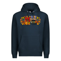 Navy give thanks to the lord for he is good Premium Hoodie - CowhideDigitalArt
