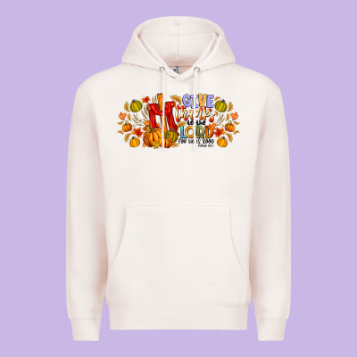 Give Thanks To The Lord For He Is Good Premium Hoodie Designed By Cowhidedigitalart