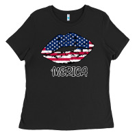 Black American lip Ladies Tee - Bettercallsaul