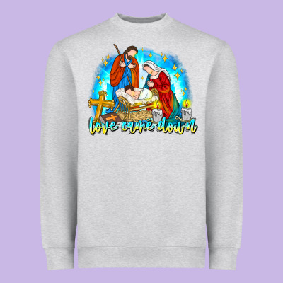 Love Came Down Heavyweight Sweatshirt Designed By Cowhidedigitalart