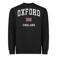 Black Oxford England Vintage Athletic Sports Design Heavyweight Sweatshirt - trangStudio