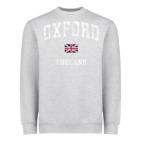 Heather Grey Oxford England Vintage Athletic Sports Design Heavyweight Sweatshirt - trangStudio