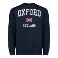 Navy Oxford England Vintage Athletic Sports Design Heavyweight Sweatshirt - trangStudio