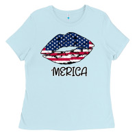 Baby Blue American lip Ladies Tee - Bettercallsaul