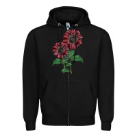 Black 2 Chocolate sunflower Zipper Hoodie - LillyAllenDesigns