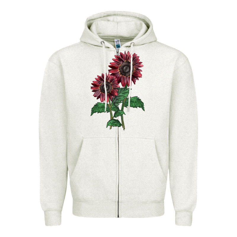 2 Chocolate Sunflower Zipper Hoodie by LillyAllenDesigns | Teevron