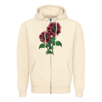 Sandshell 2 Chocolate sunflower Zipper Hoodie - LillyAllenDesigns