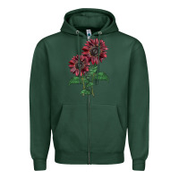Sports Green 2 Chocolate sunflower Zipper Hoodie - LillyAllenDesigns