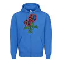 True Royal 2 Chocolate sunflower Zipper Hoodie - LillyAllenDesigns
