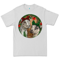 Dove Grey Baby Goats Christmas Premium Tee - RanaPortraitStore