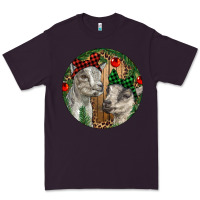 Plum Baby Goats Christmas Premium Tee - RanaPortraitStore
