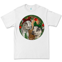 White Baby Goats Christmas Premium Tee - RanaPortraitStore