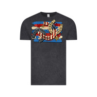 Vintage Black 4th of july horseshoe Vintage Tee - CowGirlArtShop