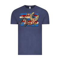 Vintage Denim 4th of july horseshoe Vintage Tee - CowGirlArtShop