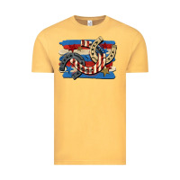 Vintage Mustard 4th of july horseshoe Vintage Tee - CowGirlArtShop