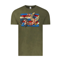 Vintage Olive 4th of july horseshoe Vintage Tee - CowGirlArtShop