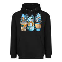 Black winter coffee gnome Heavyweight Hoodie - BarkalooDesign
