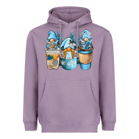 Lavender winter coffee gnome Heavyweight Hoodie - BarkalooDesign