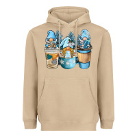 Mushroom winter coffee gnome Heavyweight Hoodie - BarkalooDesign