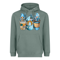 Sage winter coffee gnome Heavyweight Hoodie - BarkalooDesign