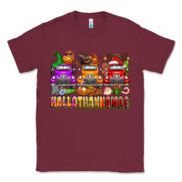 Burgundy Hallothanksmas trucks Classic Tee - texasbilliewilder