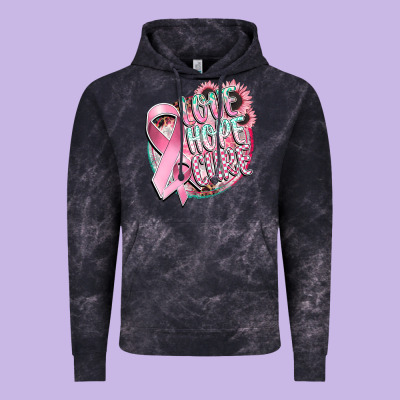 Love Hope Cure Vintage Hoodie Designed By Cowgirlartshop