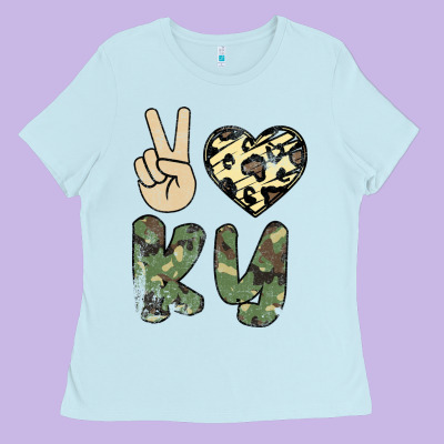 Peace Love Ladies Tee Designed By Bettercallsaul