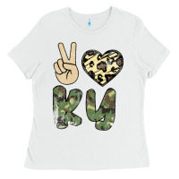 White Peace Love Ladies Tee - Bettercallsaul