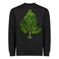 Black White Pine Tree Illustrations Heavyweight Sweatshirt - LillyAllenDesigns