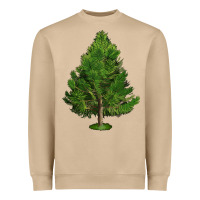 Mushroom White Pine Tree Illustrations Heavyweight Sweatshirt - LillyAllenDesigns