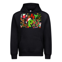 Black lpn christmas nurse with Urban Hoodie - AdoDesignShop