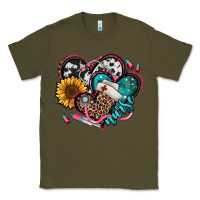 Army Green nurse hearts Classic Tee - Jasminsmagicworld