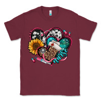 Burgundy nurse hearts Classic Tee - Jasminsmagicworld