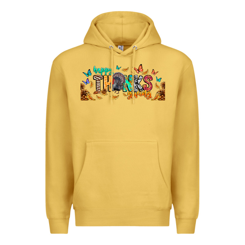 Happy Thanksgiving Premium Hoodie by CowhideDigitalArt | Teevron