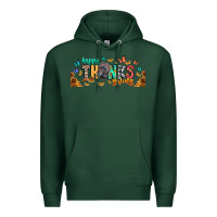 Sports Green Happy thanksgiving Premium Hoodie - CowhideDigitalArt