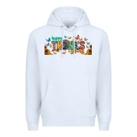White Happy thanksgiving Premium Hoodie - CowhideDigitalArt