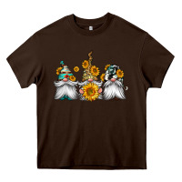 Chocolate Brown western sunflowers gnomes Heavy Core Tee - Jasminsmagicworld