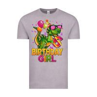 Vintage Zinc 6th birthday girl t rex pink Vintage Tee - CowGirlArtShop