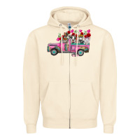 Farm Animals Valentine Truck Zipper Hoodie | Teevron