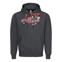 Smoke farm animals valentine truck Zipper Hoodie - RacoonDesign