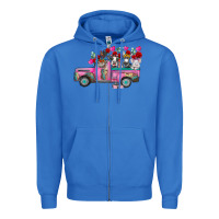 True Royal farm animals valentine truck Zipper Hoodie - RacoonDesign