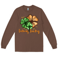 Chestnut Feeling lucky with clover Long Sleeve Tee - HowdyJamesFarm
