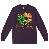 Plum Feeling lucky with clover Long Sleeve Tee - HowdyJamesFarm