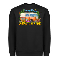 Black Making Memories Campsites Time Heavyweight Sweatshirt - CowhideDigitalArt