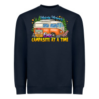 Navy Making Memories Campsites Time Heavyweight Sweatshirt - CowhideDigitalArt