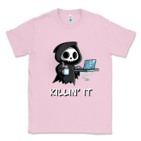 Bubblegum Pink killin' it shirt funny grim reaper halloween sarcasm Classic Tee - trangStudio