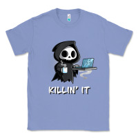 Colony Blue killin' it shirt funny grim reaper halloween sarcasm Classic Tee - trangStudio