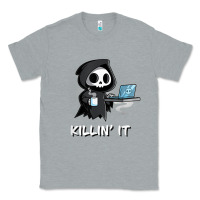 Heather Grey killin' it shirt funny grim reaper halloween sarcasm Classic Tee - trangStudio