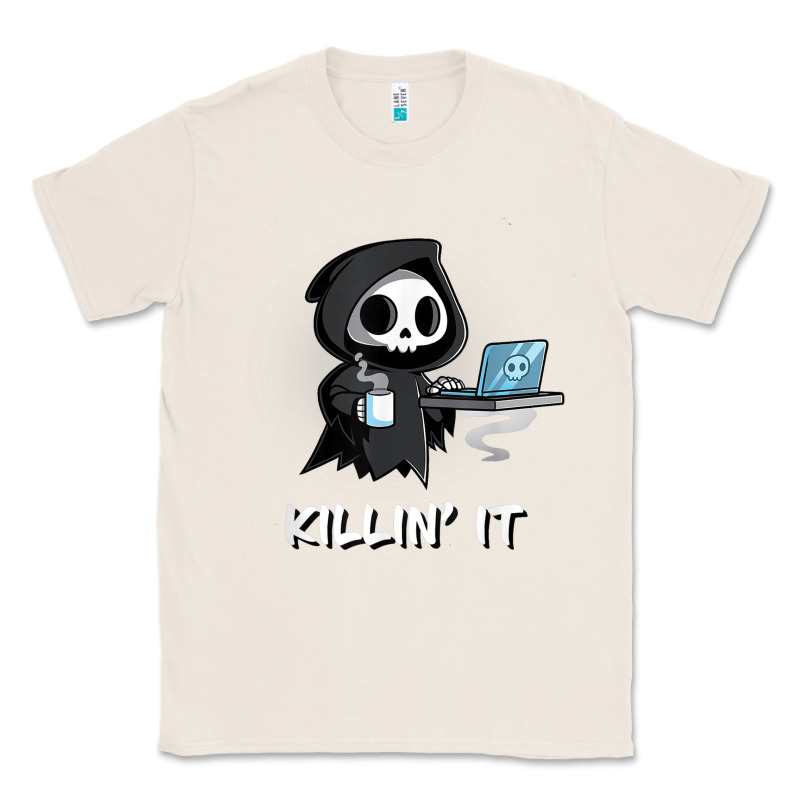 Killin' It Shirt Funny Grim Reaper Halloween Sarcasm Classic Tee by trangStudio | Teevron